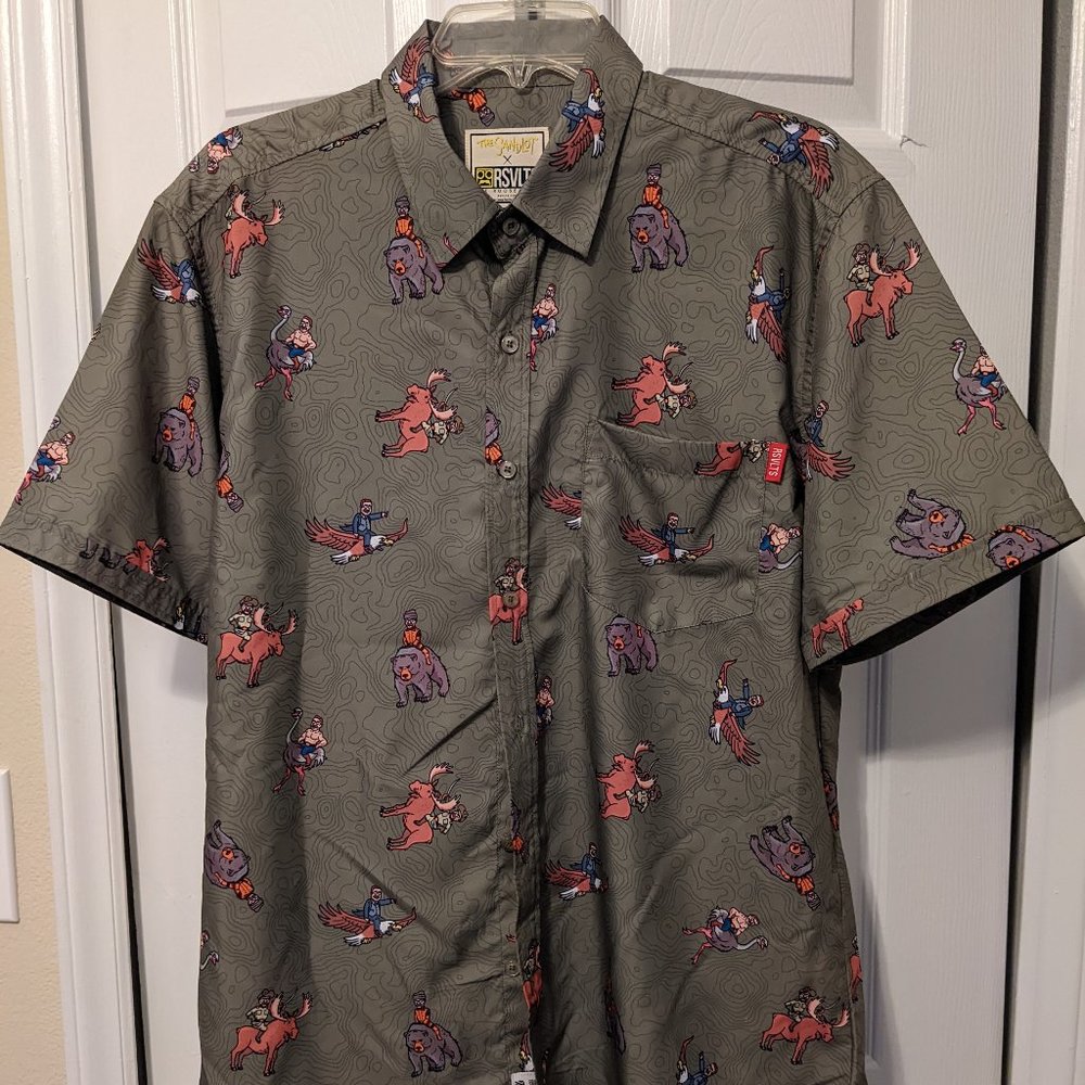 Men's RSVLTS  Shirts. Size Large & X-large. Green/multi